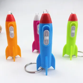 

FREE Shipping by FEDEX 1000pcs/lot LED Rocket Shaped Keyring Rocket Keychain Plastic LED Keyring