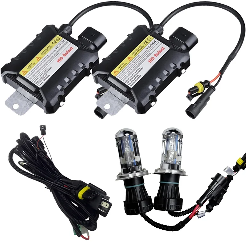 

1set 35W DC 12V H4 Bi Xenon HID Kit H4-3 Bi Xenon H4 Hi/lo Bixenon h4 kit 35w 9007 9004 H13 Bi-xenon 35W lamp xenon 3000k h4