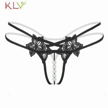 

Women Underwear Sexy Lace Pearl G-string Thong Seamless Women's Panties Transparent Briefs Female Lingerie Erotic Babydoll 19Dec