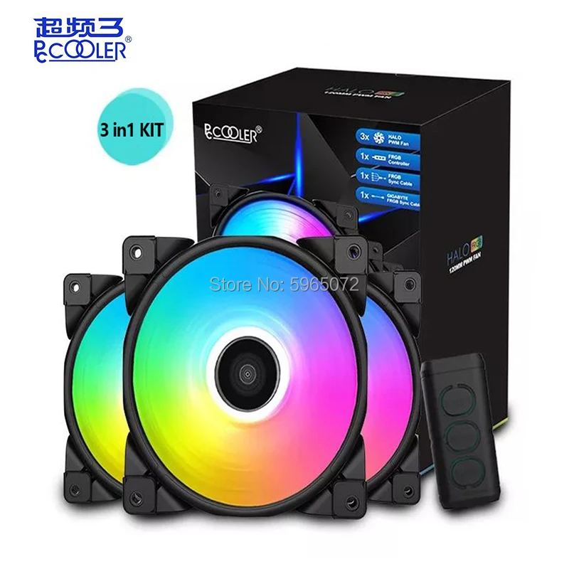 Pccooler 120 мм FRGB радиатора молчание процессора Вентилятор охлаждения с 4PIN компьютер
