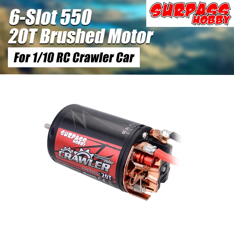 

SURPASSHOBBY 550 16T 20T Brushed Motor Waterproof 5-Slot for Tamiya Redcat Kyosho TRAXXAS WLtoys 1/10 RC Crawler Car
