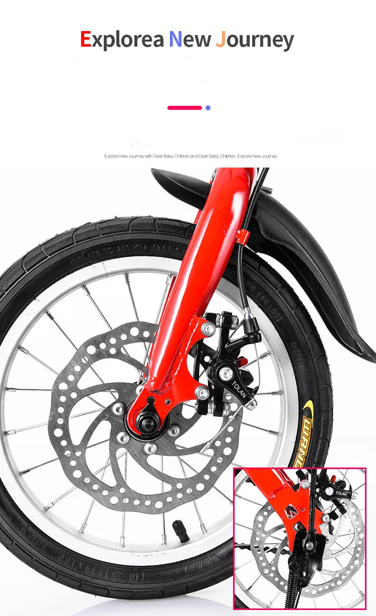 Folding Bicycle High Quality Carbon Steel Material To Work Student To School Bicycle Single Speed Disc Brake Adult Scooter