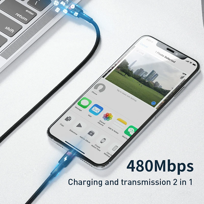 Baseus type C-USB кабель для iPhone 11 Pro Max 18 Вт PD быстрое зарядное устройство USB C для Lightning зарядный кабель для Macbook Pro провод