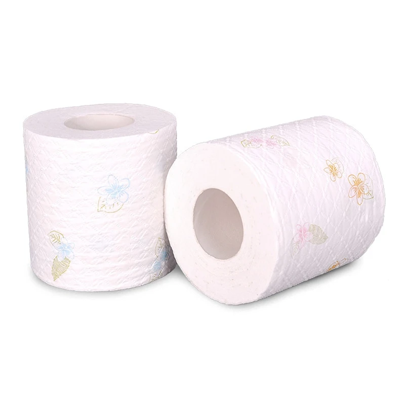 

1/3/6 Roll 3 layers Household Roll Toilet Paper Bathroom not easy to break Toilet Paper Tissue Print Rolling Paper Gift 2020 