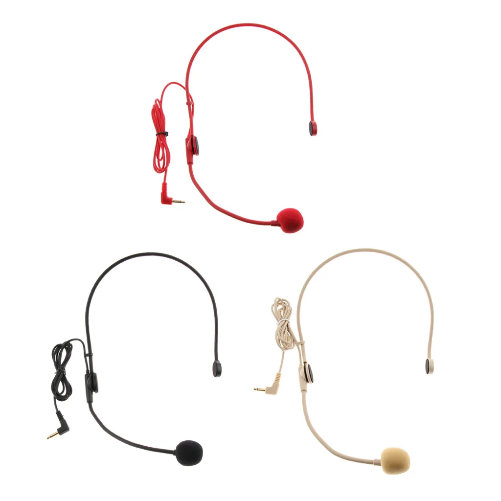  Wired 3.5mm Headset Headworn Microphone Condenser Mic for Tour Guide Teaching - 4000479407794