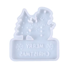 DIY Christmas Listed Pendant Silicone Mould Crafts Jewelry Decorations Making Tool Crystal Epoxy Resin Mold