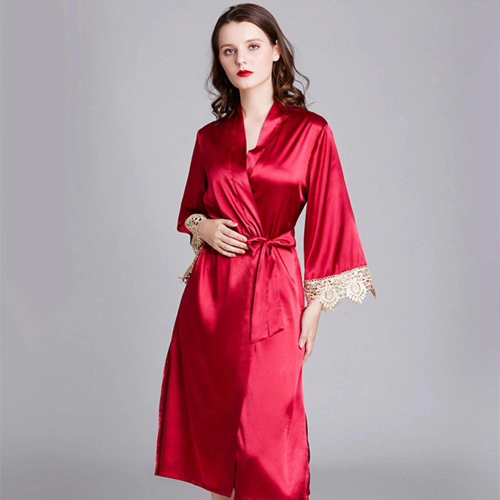 red lingerie gown