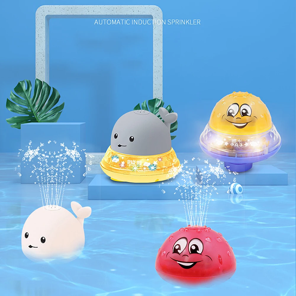 Детские Игрушки для ванны игры в душ водяной КИТ спрей Забавный светодиодный