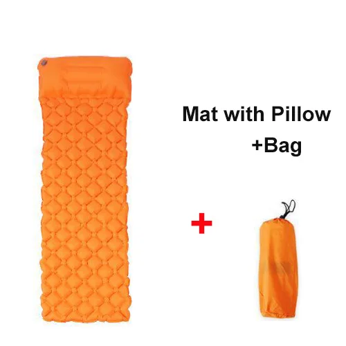 Orange pillow Rooxin спальный коврик для кемпинга надувной матрас надувная кровать толщина туристический коврик подушка для палатки Открытый Туризм альпинизмом путешествия - Цвет: Orange pillow