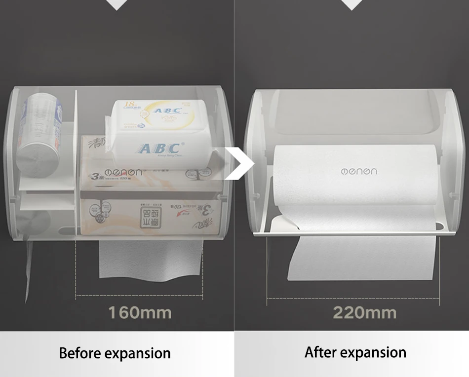 Nayachic Ванная комната Водонепроницаемый держатель туалетной бумаги настенный ящик для хранения двойной слой пластиковые бумажные держатели туалетная бумага
