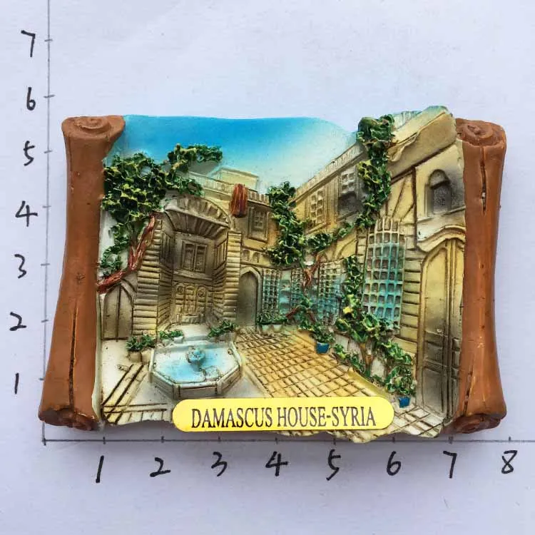 Magnete Frigorifero 3D - Cittadella Di Aleppo, Siria - Souvenir Fatto A Mano In Resina