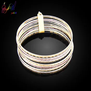 

Yulaili Three Color Multilayer Rhinestone Bracelet Set for Women Charm Bangle Party Engagement Jewelry 2019 Free Shipping
