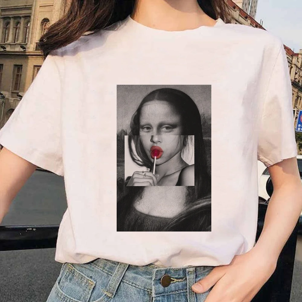 Летняя уличная одежда Ulzzang с коротким рукавом забавная футболка рисунком и