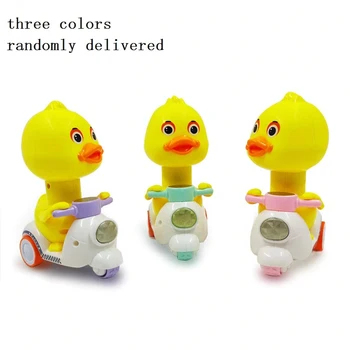 

Children'S Educational Toys 3 Pcs Random Color Kids Pressing Motorcycle Small Yellow Ducks Wind Up Toys Babies Inertia Car Toys