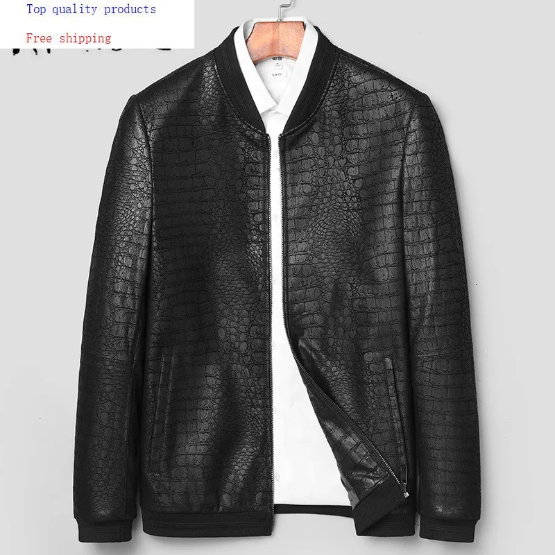 

Genuine Leather Jacket Spring Autumn 2020 Jacket Men Sheepskin Coat Baseball Jackets Chaqueta Hombre 71J1718 YY269