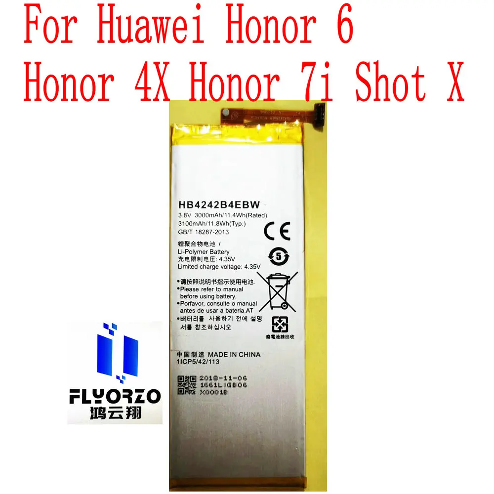 Nuova Batteria Muslimex Per Huawei Honor 6 Honor 4X Honor 7I Shot X Cellulare