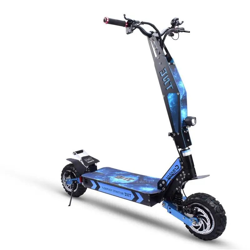  3600W 60V Off Road Electric Scooter Two Wheels 11'' Foldable Powerful Electric Bicycle Max Speed 80