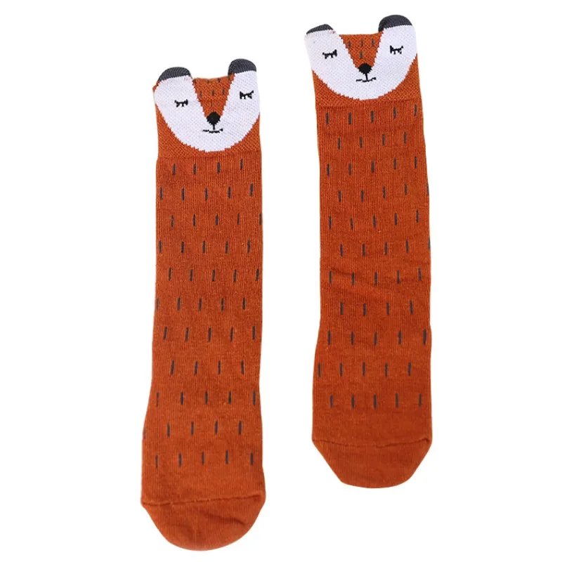 Baby Long Booties Socks Kids Animal Pattern High Cotton Children Boys Girls Knee Cartoon | Детская одежда и обувь