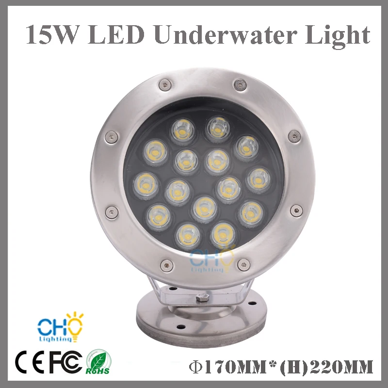 2 шт. 15 Вт IP68 водонепроницаемый rgb led подводный свет бассейн, фонтан лампа