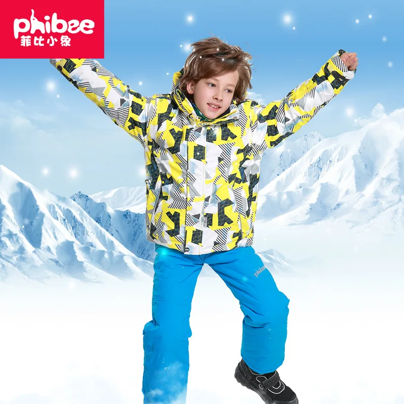 Cross Border Electricity Supplier New Style phibee Phoebe Baby Elephant Ski Suit CHILDREN'S Suit BOY'S Windproof Waterproof Warm