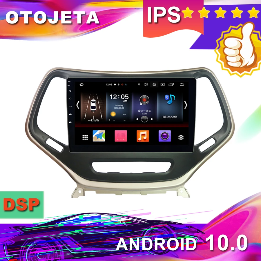 

New Arrival 10.2inch Android 10.0 Car GPS for JEEP CHEROKEE 2016 Car Radio car Multimedia tape recorder bluetooth navigation