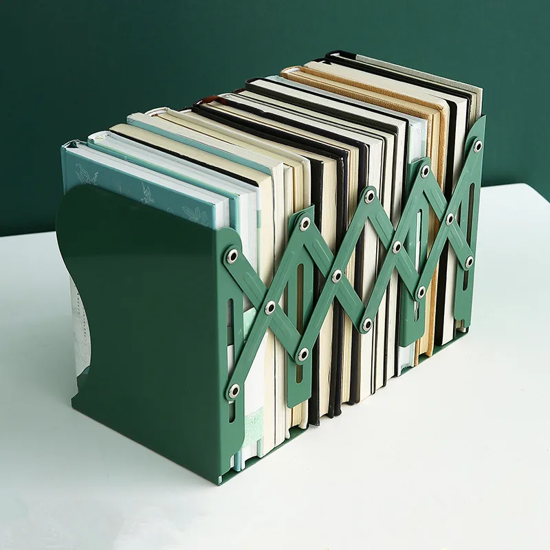 

1 PC Solid Color Metal Book Holder Stand Adjustable Bookend Holder Stand for Books Document Magazine Organizer Gift Stationery