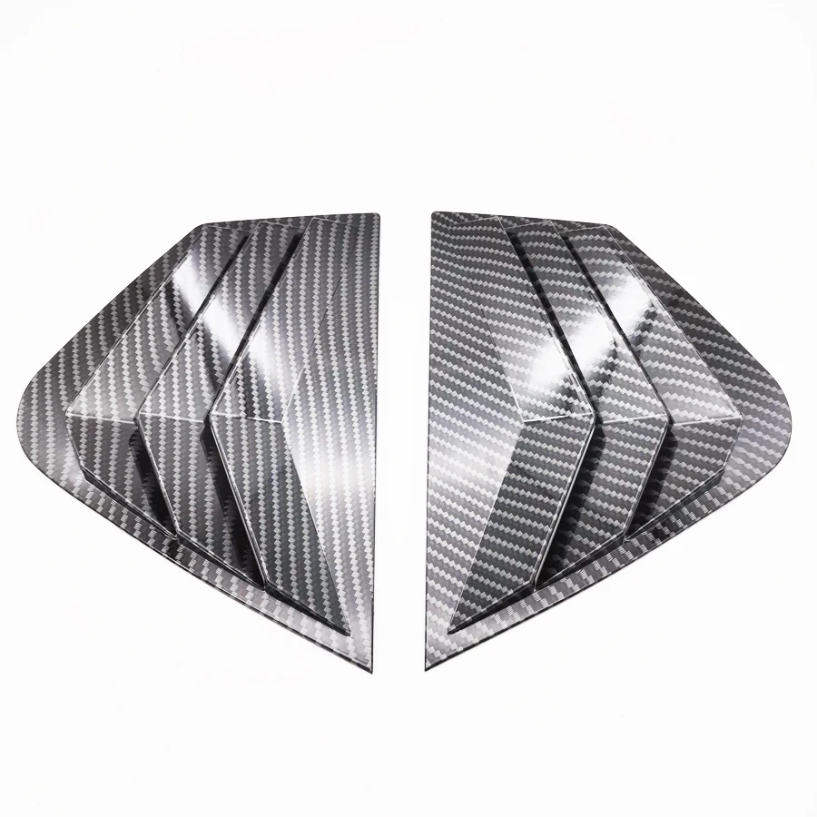 

1 Pair Carbon Fiber Look Rear Window Quarter Louver Cover For Kia Optima K5 2011-2015