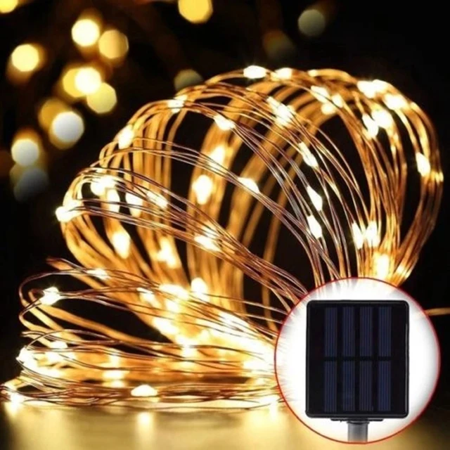 100 LEDS Crystal Ball 5M 12M Solar Power Supply LED String Light Fairy Light Garland Garden Outdoor Christmas Decoration Lamp string solar lights Solar Lamps