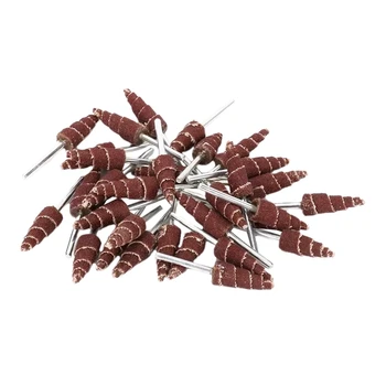 

100Pcs Cone Shape Abrasive Flap Sanding Wheel Grinding Head Rotary Tool for Grinding and Polishing on Surface Side Face3 x 10mm