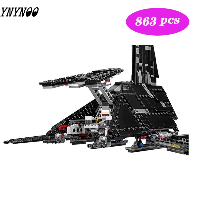 

863pcsCompatible legoinglys Star Wars 75156 Star Wars Series Krennic's Imperial Shuttle Minifigured Building Blocks Bricks