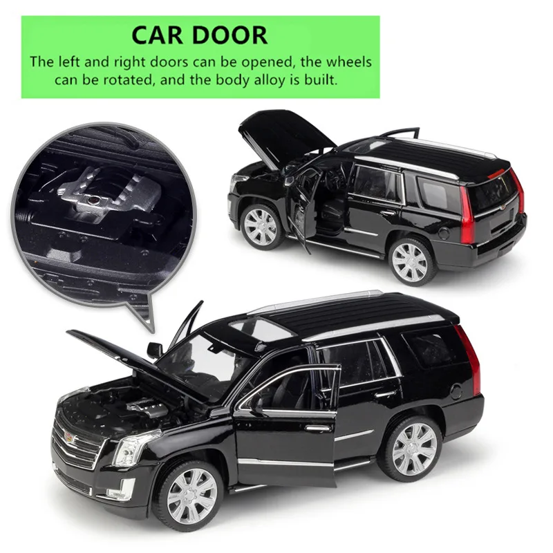 WELLY 1:24 Cadillac 2017 Escalade внедорожник моделирование брелок для автомобильных ключей