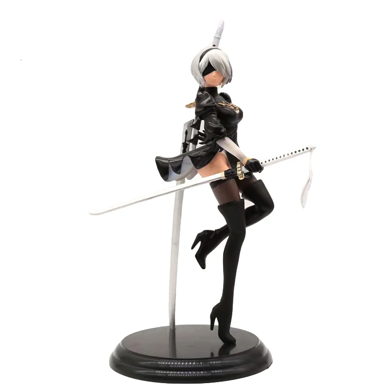 NieR Automata 25 см 2B боевой робот ПВХ Figma подвижные фигурки модель мультфильм фильм Подарок Коллекционные игрушки для детей куклы