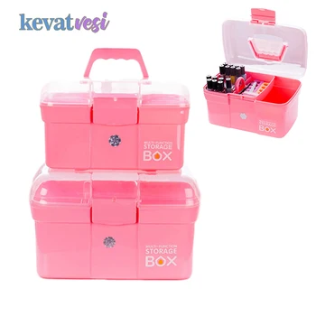 

Nail Art Storage Box Portable Storage Box for Manicurists Nail Tool Case Makeup Organizer Nail Art Tools Nail Salon Jewelry Box