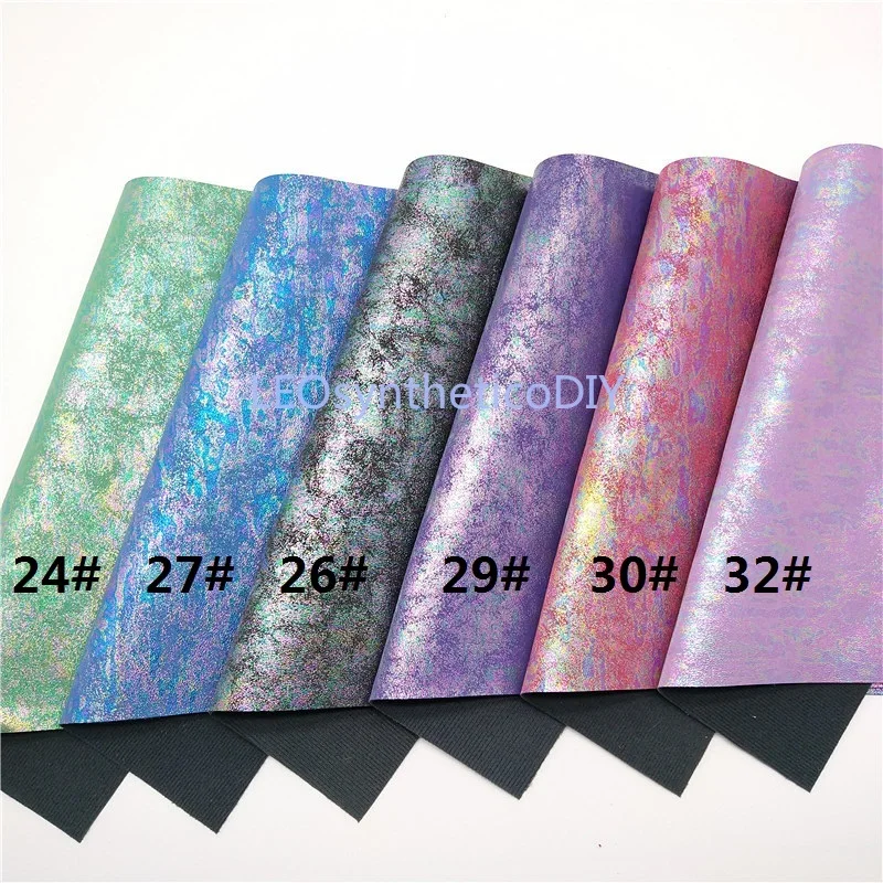 1PCS 21X29CM Synthetic Leather Metallic Iridescent PU leather Fabric for DIY accessories sofa handbags and shoes GM5031B