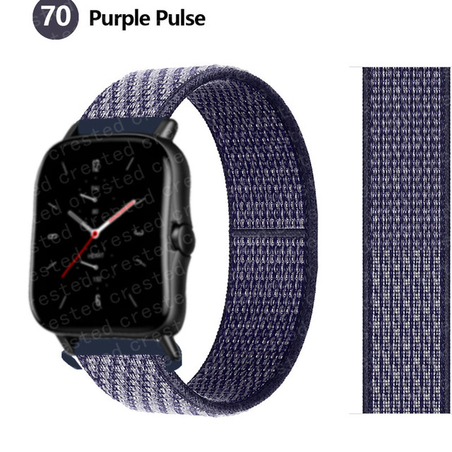 Nylon band For Amazfit GTS/2/2e/GTS2 Mini/GTR 3 Pro 42mm/47mm/GTR2/2e/stratos 2/3 Sport Loop Bracelet Amazfit bip strap