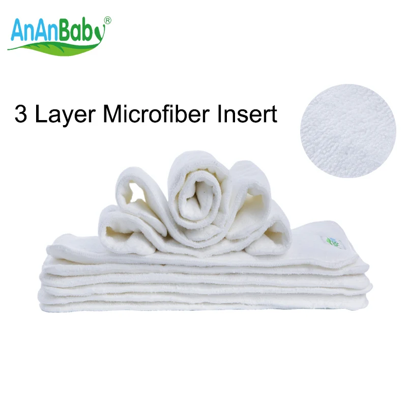 

Baby Reusable Baby Cloth Diaper Liners 3 Layer Microfiber Inserts Washable Diaper Absorbent Insert Size 35cm*13cm