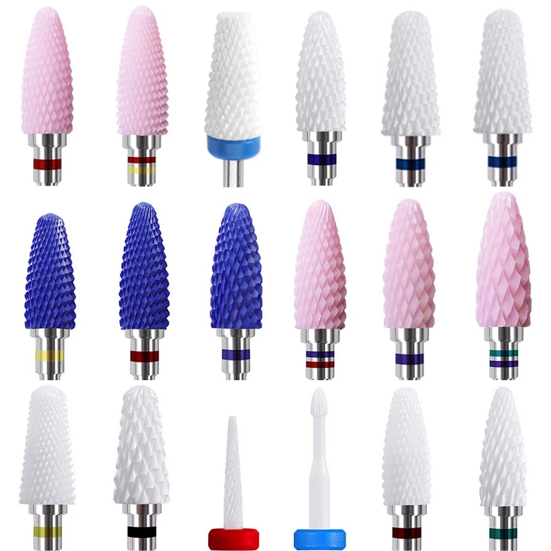 

1pcs Ceramic Nail Drill Bits Rotate Burr Milling Cutter For Manicure Pedicure Eletric Machine Accessories Nail Files Nail Tools