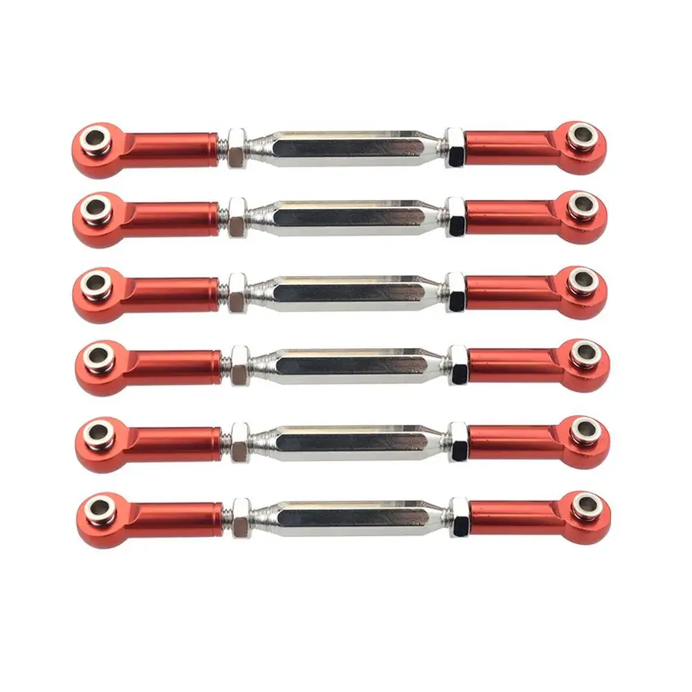 

6Pcs Aluminum Turnbuckle Rod Linkage Steering Rods For RC 1/10 1/8 Redcat HSP ZD Racing HPI HOBAO Monster Truck Buggy
