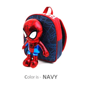 Южная Корея, Детские рюкзаки, портфель Marvel, Капитан Америка, анти-потеря, посылка для мальчиков, школьная сумка, сумка с ремнем безопасности - Цвет: Spider Man