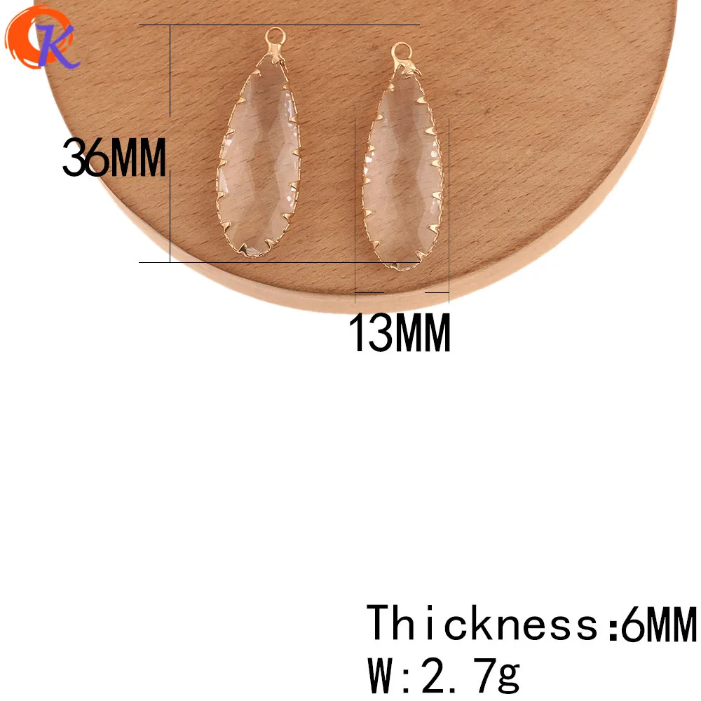 Cordial Design 40Pcs Jewelry Accessories/Pendant/Hand Made/DIY Making/Earrings Connectors/Crystal Charms/Earring Findings - Цвет: 13X36MM