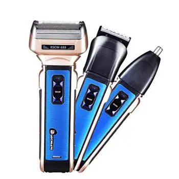 

3 In 1 Electric Shaver Nose Hair 220V Trimmer Rechargeable Hair Clipper IPX7 Cordless Use x Grooming Kit 3W