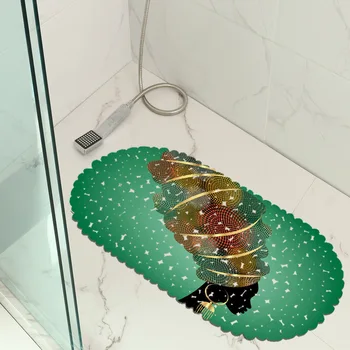 

African Woman Bathroom Mat PVC Non-slip Rug Sucker Floor Mat Bathtub Foot Pad Bath Room Carpet