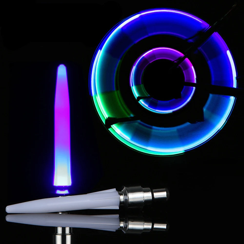 

6 Pcs Motion Activated Glow Bike Flashlight Car Motorcycle Tire Valve Cap Wheel Light LEDs Bicycle Accessory