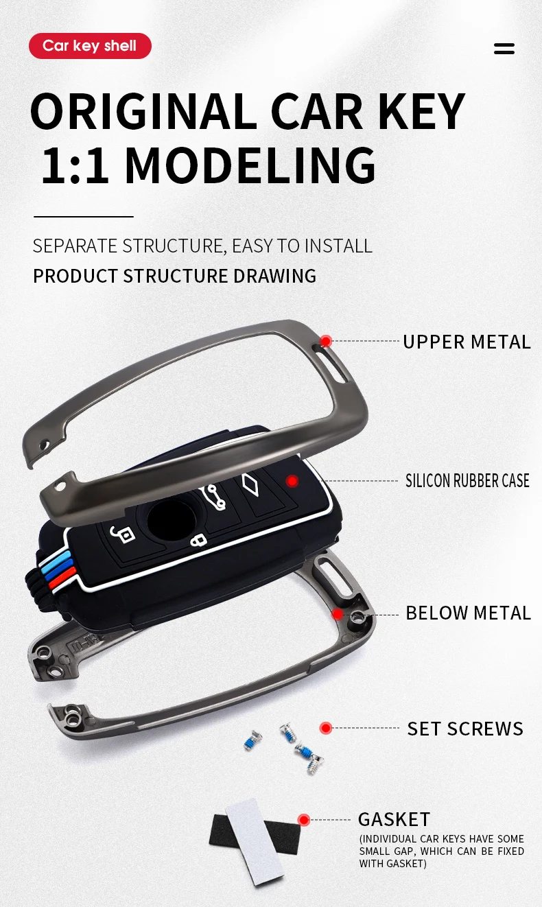 Copertura Della Cassa Chiave dell'automobile Sacchetto Chiave Per Bmw F20 F30 G20 f31 F34 F10 G30 F11 X3 F25 X4 I3 M3 M4 1 3 5 Accessori di Serie Auto-Styling - H944c592dc0a14b108fdfabb4026acf89o