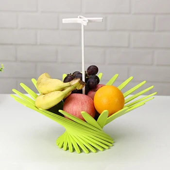 

Container Bowl Table Tray Storage Holder Basket Vegetable Wire Drain Rack Fruit Kitchen Storage Desktop Display Portable Fashion