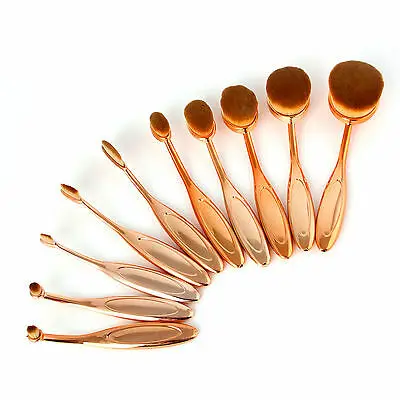 10pc-1 Кисть для макияжа 6 шт., косметическая Кисть для макияжа, Кисть для макияжа губ, кисть для теней, Профессиональные кисти для нанесения макияжа, набор, розовое золото, Прямая поставка - Handle Color: 10pc-1