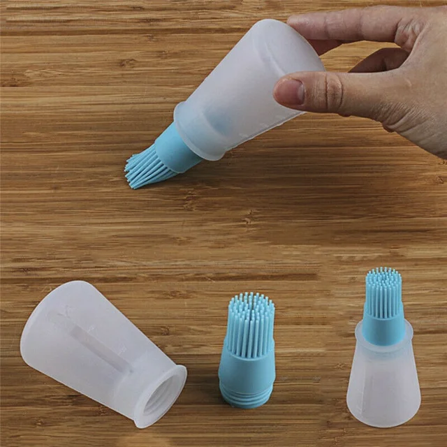 1Pc 60 Ml Szilikon Olajpalack Vagy 2Pc 16 Cm -Es Olajkefe Grill Olajkefék Folyékony Olaj Tészta Konyhai Sütés Bbq Szerszám Konyha Szerszámok - Image 3