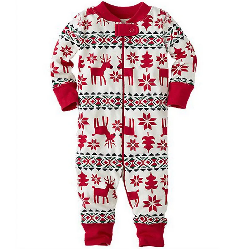 Семейный Рождественский пижамный комплект; Рождественская одежда для сна для детей и взрослых; комплект из 2 предметов; Ночная одежда; коллекция года; Семейные рождественские пижамы; пижамные комплекты - Цвет: Baby