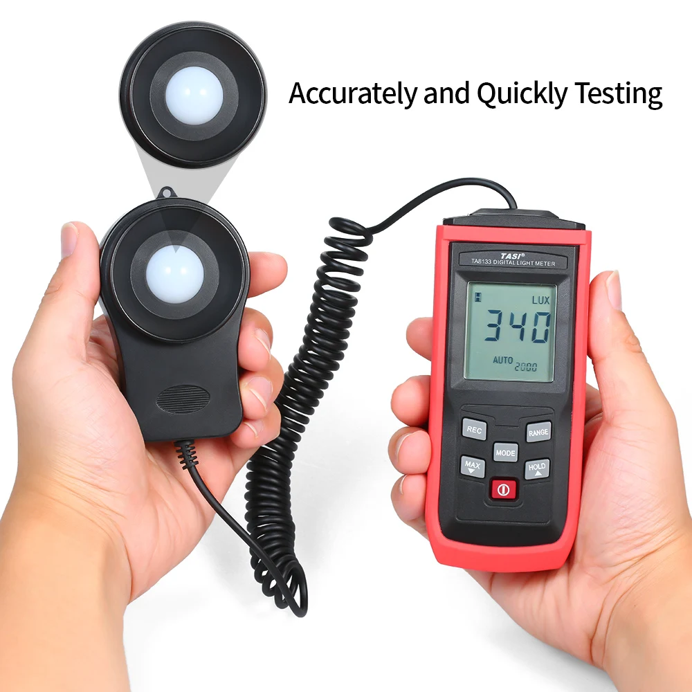 

TASI Handheld Mini LCD Luminometer Digital Photometer Luxmeter Light Meter 0-199999 Lux Illuminance Meter Digital LUX Meter