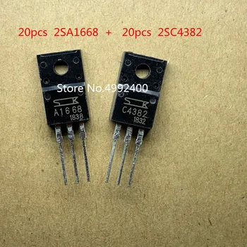 

2SA1668=20pcs + 2SC4382=20pcs A1668 C4382